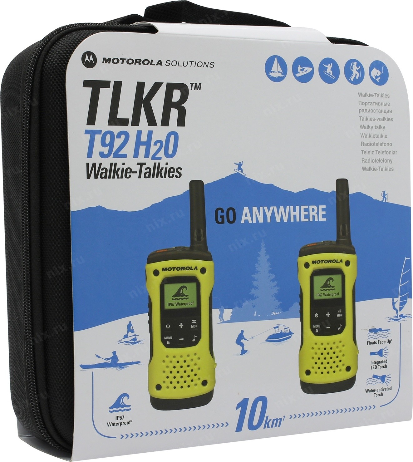 MOTOROLA Solutions - Talkie Walkie TLKR T92 Duo - Portée de 10 km - Radios  PMR446 - Indice d'étanchéité IP67 - Fonctionnent avec Batterie - 20
